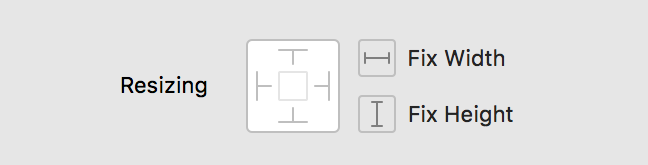 Resizing constraints